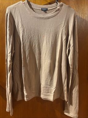Bleusalt Women's Long-Sleeve Crewneck Sweater in Camel
